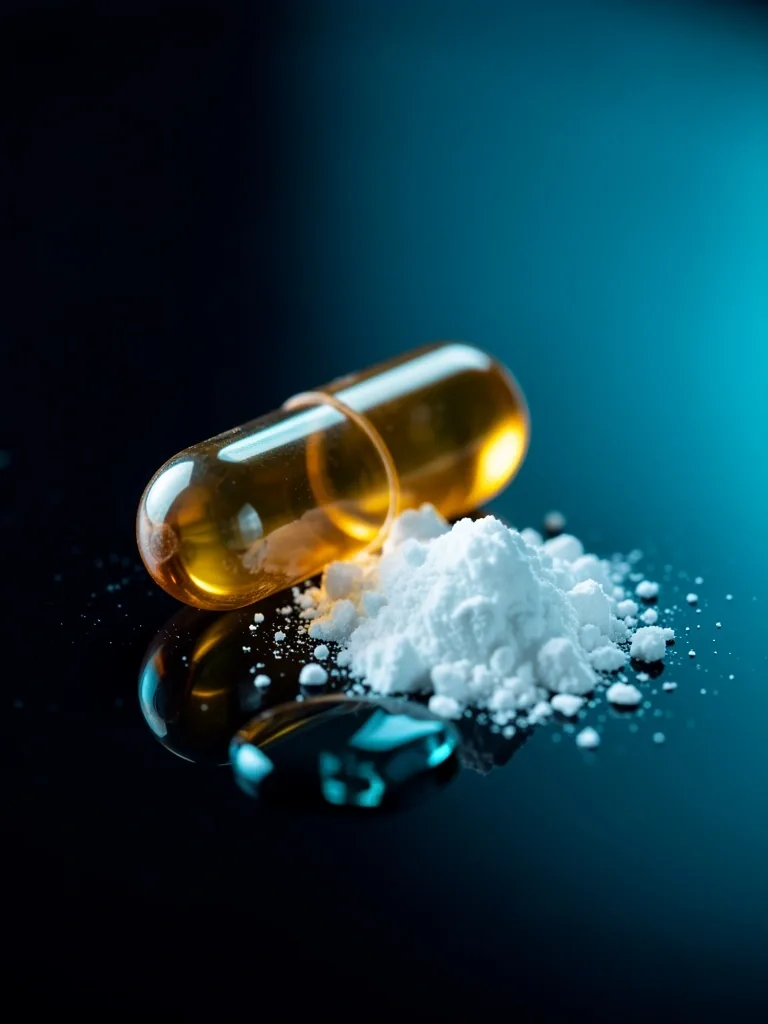 Three supplement formats compared on a dark surface